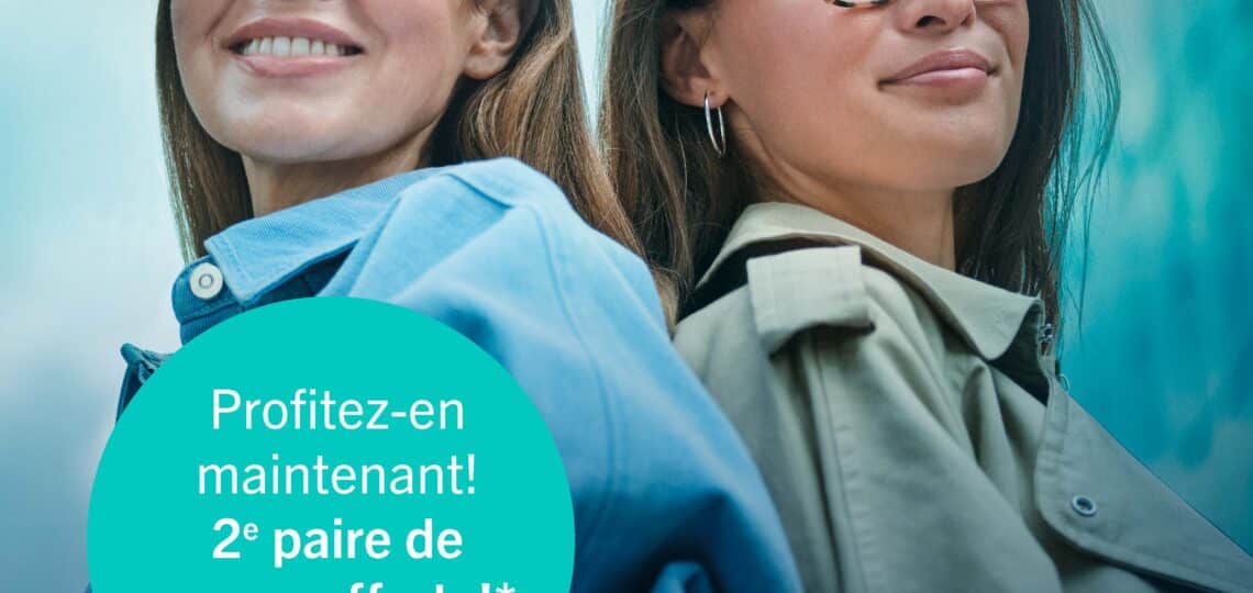 promotion 1+1 sur les verres